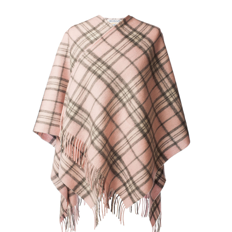 Edinburgh Lambswool Mini Cape Thomson Pale Pink - Heritage Of Scotland - THOMSON PALE PINK