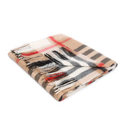 Edinburgh Lambswool Stole Chequer Camel & Grey - Heritage Of Scotland - CHEQUER CAMEL & GREY