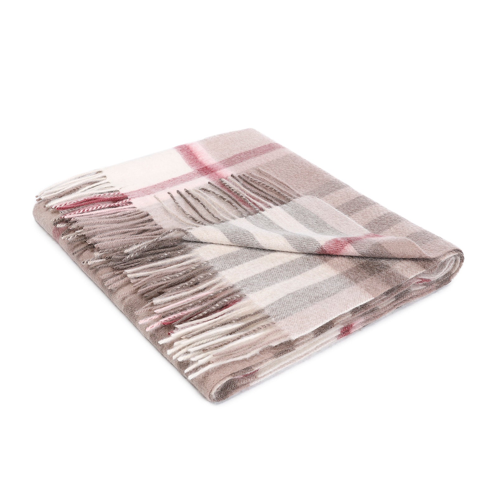 Edinburgh Lambswool Stole Chequer Shrimp - Heritage Of Scotland - CHEQUER SHRIMP (24530)