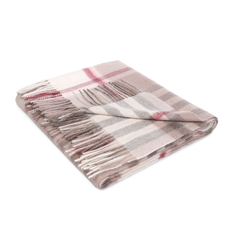 Edinburgh Lambswool Stole Chequer Shrimp - Heritage Of Scotland - CHEQUER SHRIMP (24530)