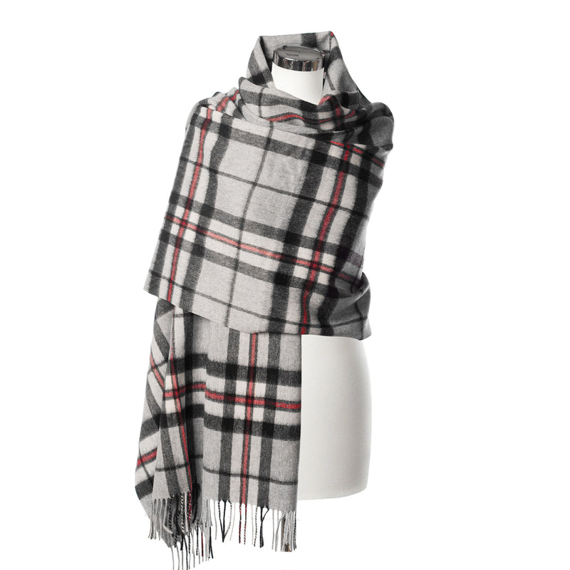 Edinburgh Lambswool Stole Thomson Grey - Heritage Of Scotland - THOMSON GREY
