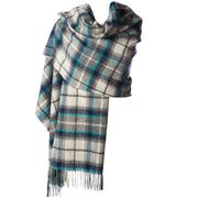 Edinburgh Lambswool Stole Tweed Tartan Dover/Grey Check - Heritage Of Scotland - TWEED TARTAN DOVER/GREY CHECK