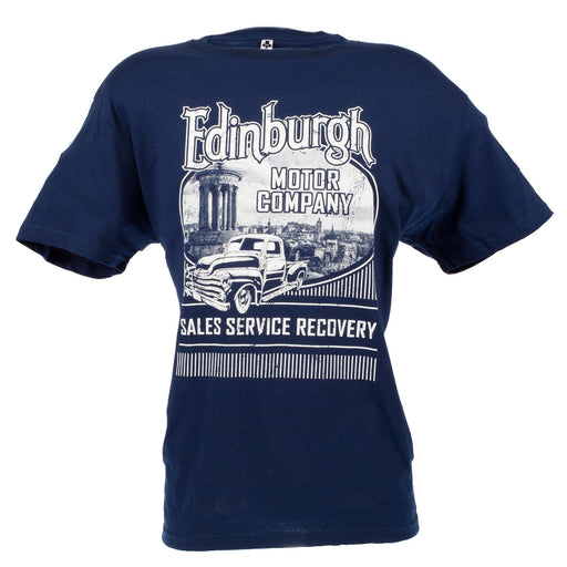 Edinburgh Motor Company T-Shirt Navy - Heritage Of Scotland - NAVY