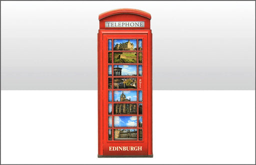 Edinburgh Telephone Box Wood Magnet - Heritage Of Scotland - N/A