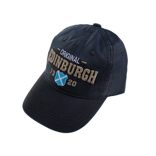 Edinburgh Vintage Shield Cap Blue - Heritage Of Scotland - BLUE