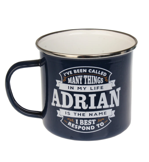 Enamel Personalised Camping Style Mug Adrian - Heritage Of Scotland - ADRIAN