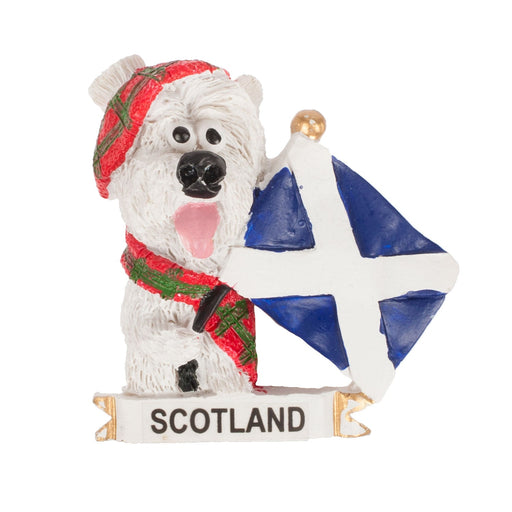 Fridge Magnet Westie With Flag - Heritage Of Scotland - NA
