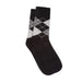 Gents Argyle Pattern Socks Black - Heritage Of Scotland - BLACK