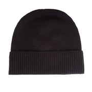 Gents Plain Lambswool Mix Beanie Black - Heritage Of Scotland - BLACK