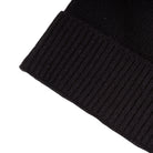 Gents Plain Lambswool Mix Beanie Black - Heritage Of Scotland - BLACK