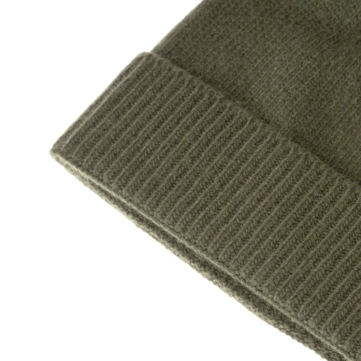 Gents Plain Lambswool Mix Beanie Olive - Heritage Of Scotland - OLIVE