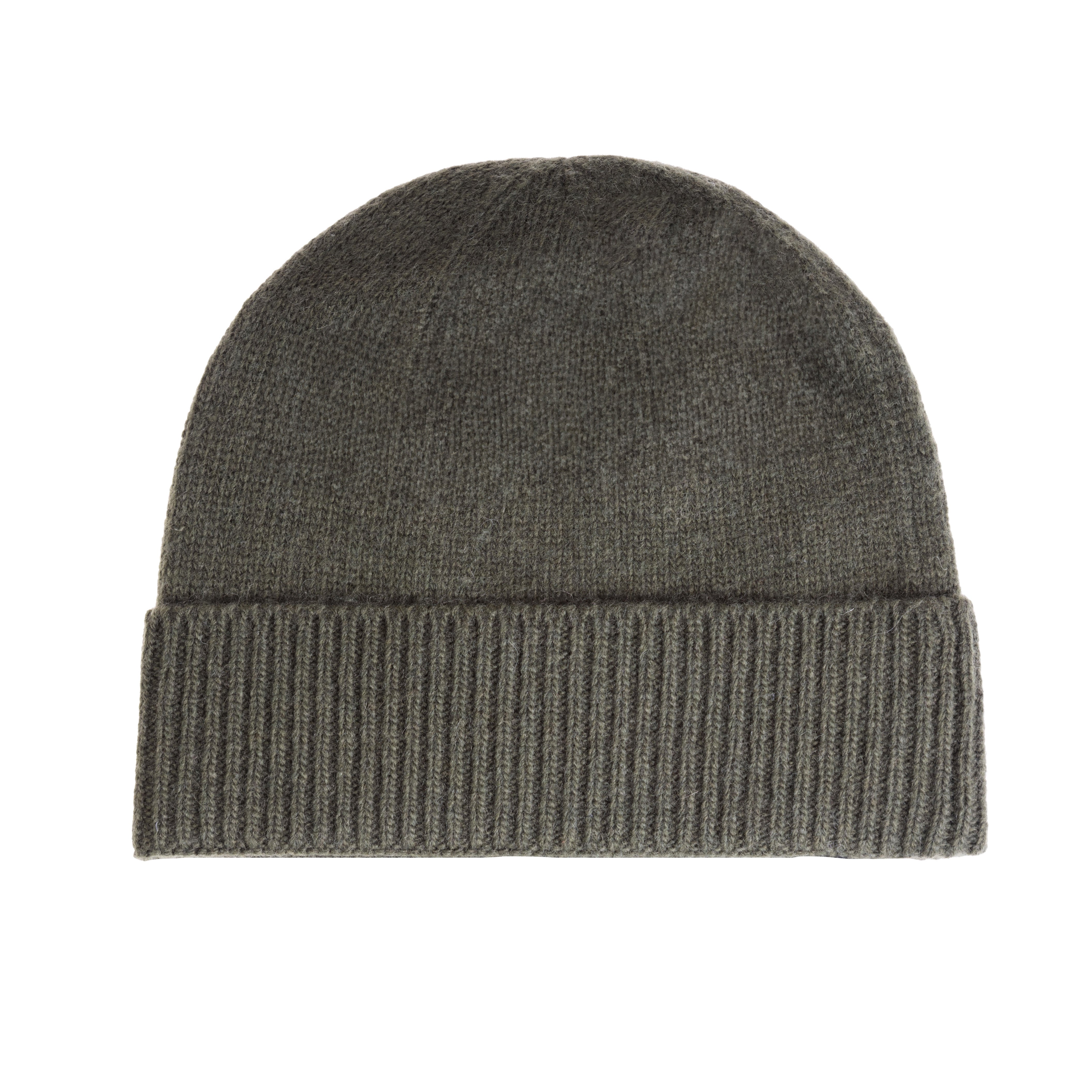Gents Plain Lambswool Mix Beanie Olive - Heritage Of Scotland - OLIVE