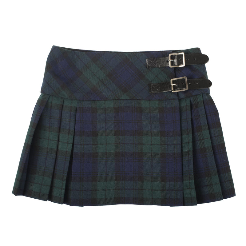 Girls Tartan Billie Kilt Black Watch - Heritage Of Scotland - BLACK WATCH