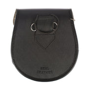 Half Dress Studded Pin And Chain Sporran Rabbit Fur - Heritage Of Scotland - RABBIT FUR (BLACK)