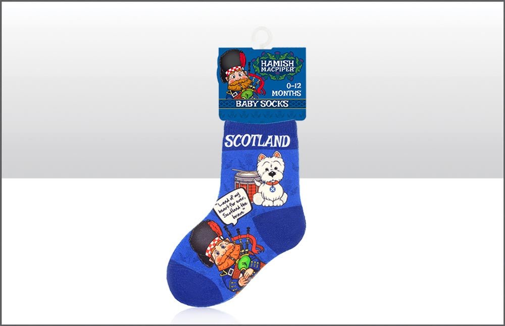 Hamish Macpiper Baby Socks - Heritage Of Scotland - NA