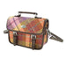 Harris Tweed Bervie Mini Satchel Peach/Purple Tartan - Heritage Of Scotland - Peach/purple Tartan