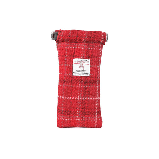 Harris Tweed Glasses Case Red Check - Heritage Of Scotland - RED CHECK