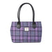 Harris Tweed Ladies Handbag - Classic Bold Purple Check - Heritage Of Scotland - BOLD PURPLE CHECK