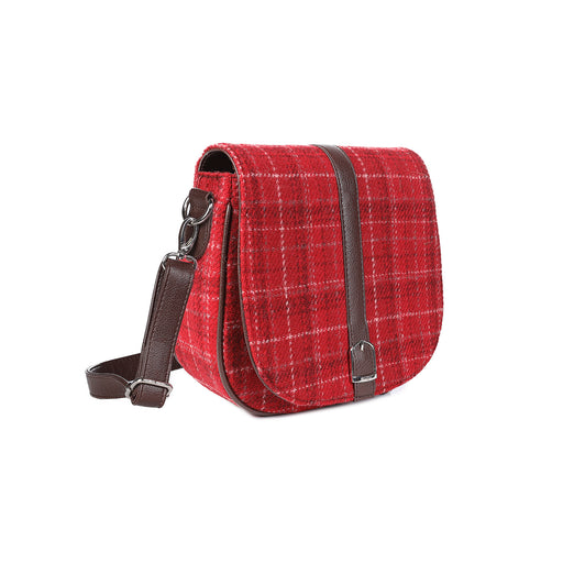 Harris Tweed Ladies Shoulder Bag - Beauly Red Check - Heritage Of Scotland - RED CHECK