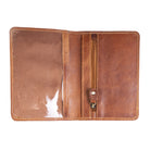 Harris Tweed Leather Passport Cover Brown Herringbone / Tan - Heritage Of Scotland - BROWN HERRINGBONE / TAN