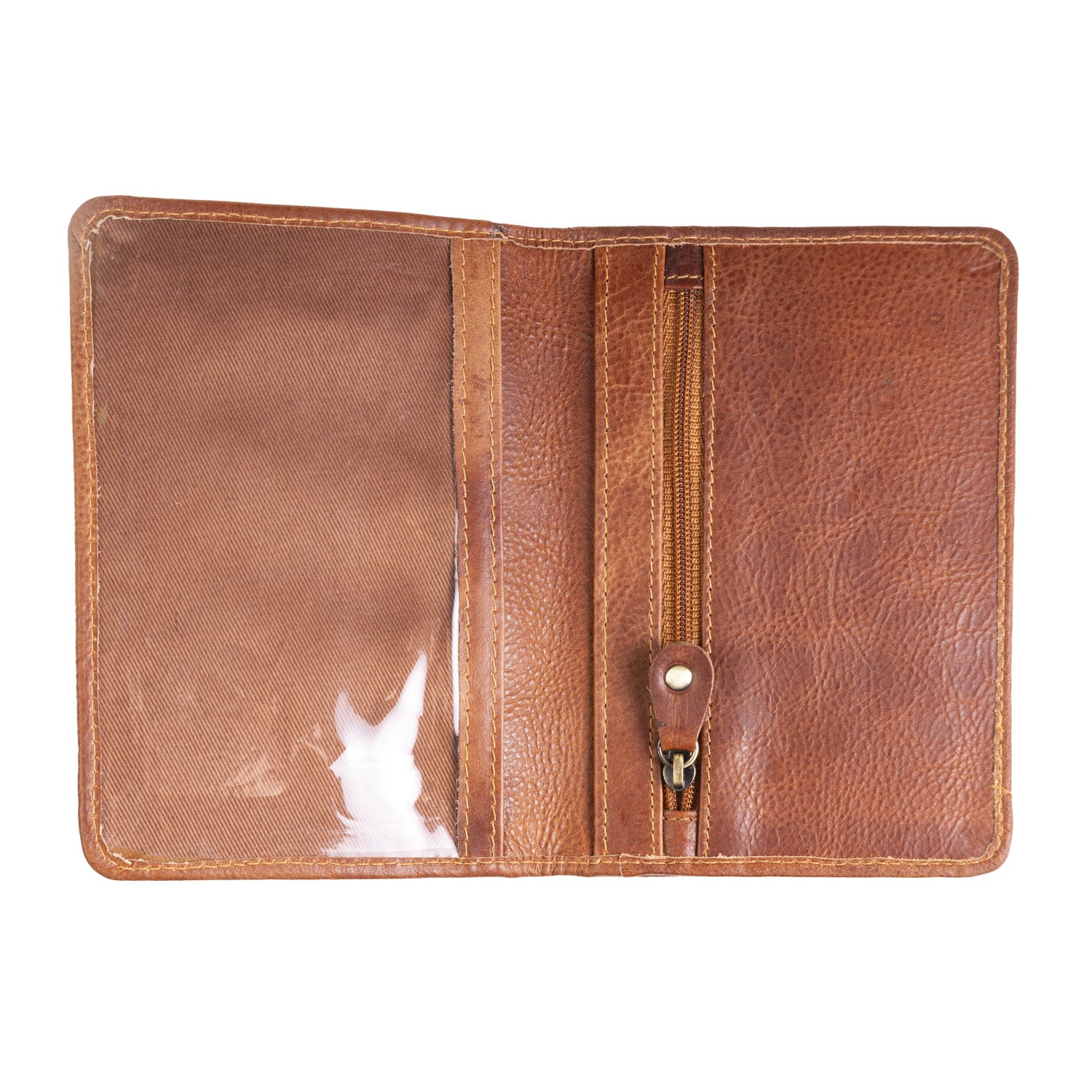 Harris Tweed Leather Passport Cover Brown Herringbone / Tan - Heritage Of Scotland - BROWN HERRINGBONE / TAN