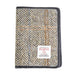 Harris Tweed Leather Passport Cover Tan & Brown Herringbone / Black - Heritage Of Scotland - TAN & BROWN HERRINGBONE / BLACK