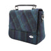 Harris Tweed 'Thurso' Square Bag Blue / Turquoise Overcheck - Heritage Of Scotland - Blue / Turquoise Overcheck