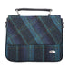 Harris Tweed 'Thurso' Square Bag Blue / Turquoise Overcheck - Heritage Of Scotland - Blue / Turquoise Overcheck