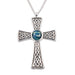 Heathergem Silver Plated Celtic Cross Embossed Pendant - Heritage Of Scotland - NA
