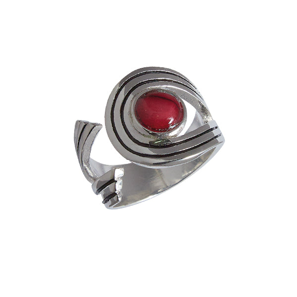 Heathergem Silver Plated Rannoch Swirl Ring - Heritage Of Scotland - NA