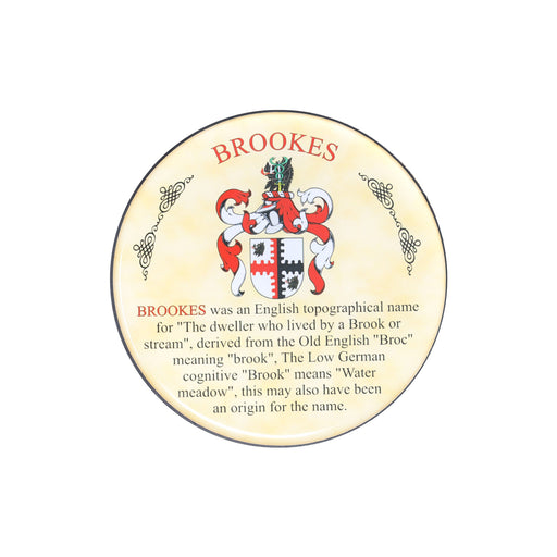 Heraldic Coaster Brookes - Heritage Of Scotland - BROOKES