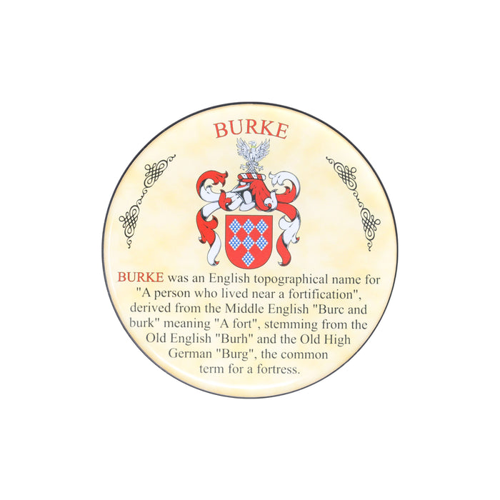 Heraldic Coaster Burke - Heritage Of Scotland - BURKE