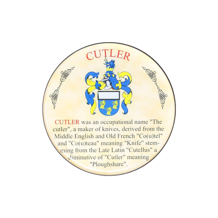 Heraldic Coaster Cutler - Heritage Of Scotland - CUTLER