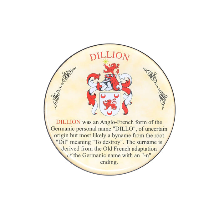 Heraldic Coaster Dillion - Heritage Of Scotland - DILLION
