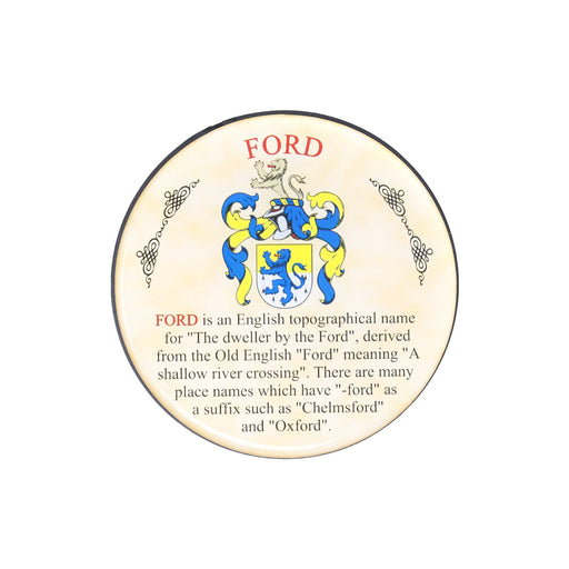 Heraldic Coaster Ford - Heritage Of Scotland - FORD