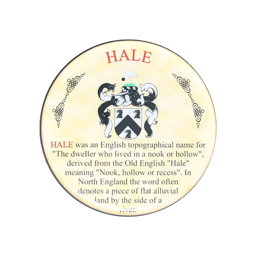 Heraldic Coaster Hale - Heritage Of Scotland - HALE