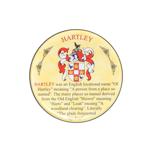 Heraldic Coaster Hartley - Heritage Of Scotland - HARTLEY