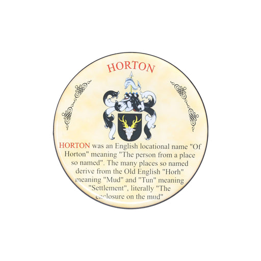 Heraldic Coaster Horton - Heritage Of Scotland - HORTON