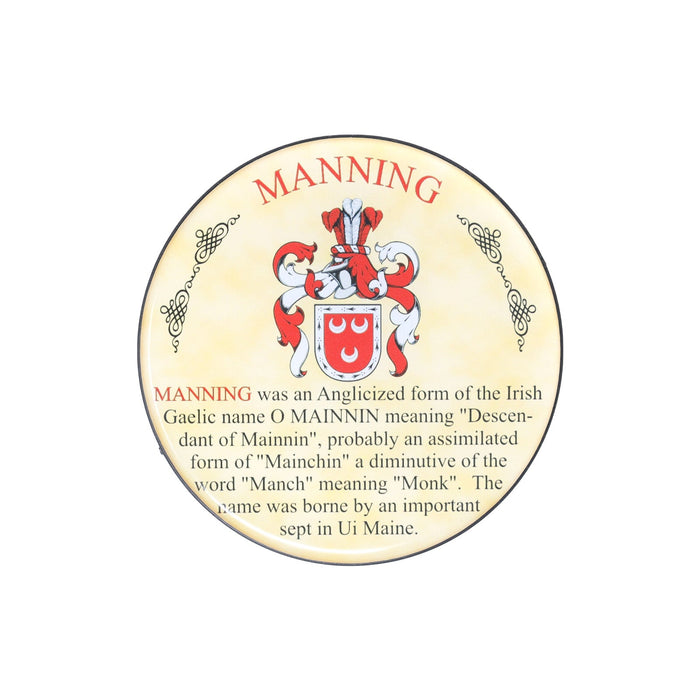 Heraldic Coaster Manning - Heritage Of Scotland - MANNING