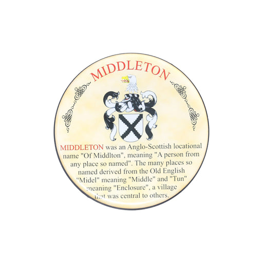 Heraldic Coaster Middleton - Heritage Of Scotland - MIDDLETON