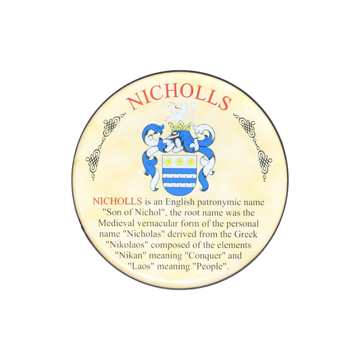 Heraldic Coaster Nicholls - Heritage Of Scotland - NICHOLLS