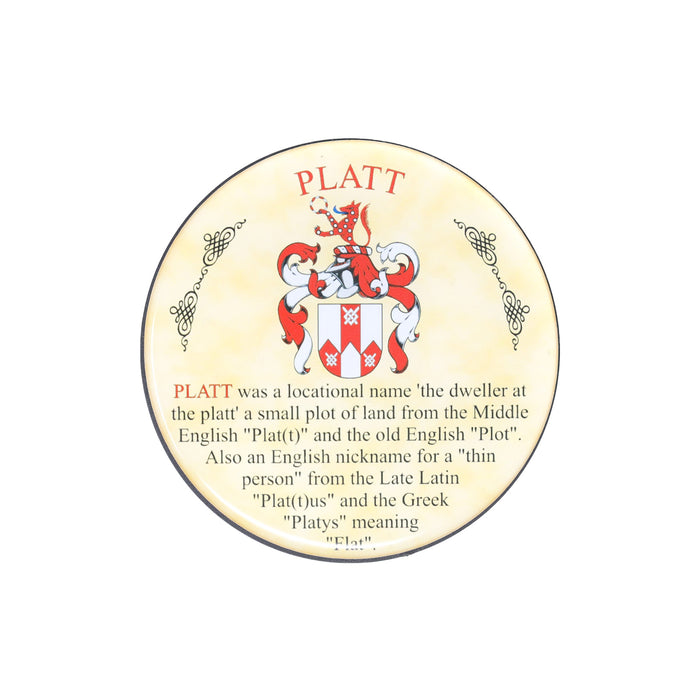 Heraldic Coaster Platt - Heritage Of Scotland - PLATT