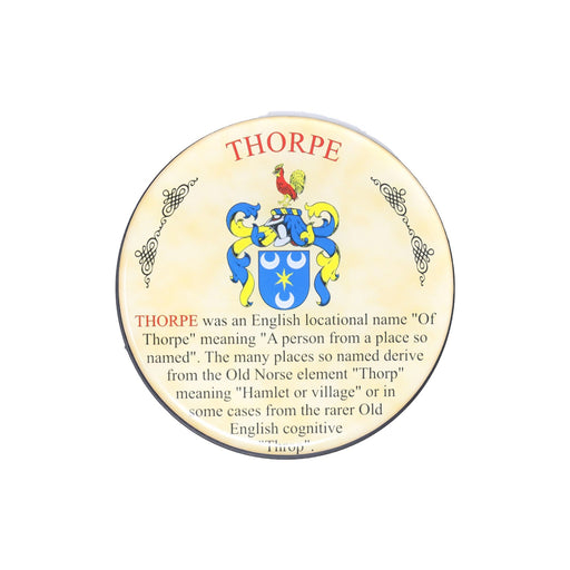 Heraldic Coaster Thorpe - Heritage Of Scotland - THORPE