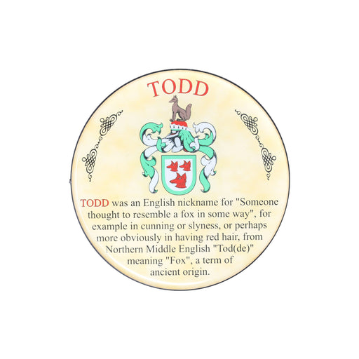 Heraldic Coaster Todd - Heritage Of Scotland - TODD