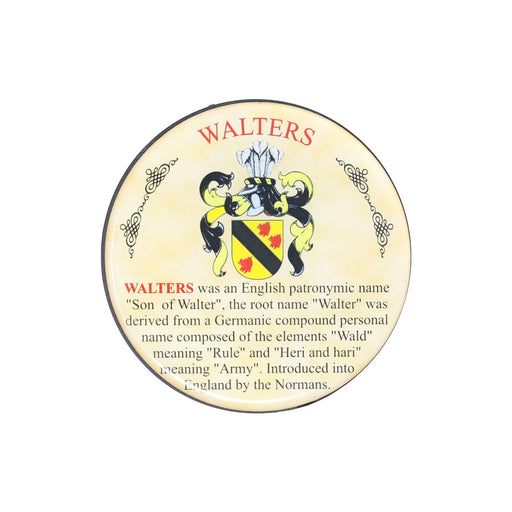 Heraldic Coaster Walters - Heritage Of Scotland - WALTERS