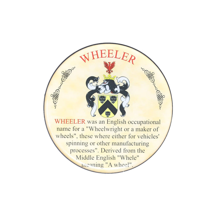 Heraldic Coaster Wheeler - Heritage Of Scotland - WHEELER