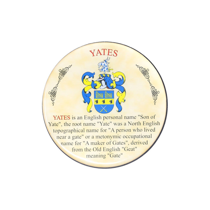 Heraldic Coaster Yates - Heritage Of Scotland - YATES