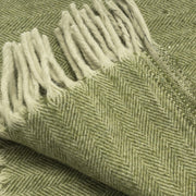 Herringbone Blanket Green - Heritage Of Scotland - GREEN