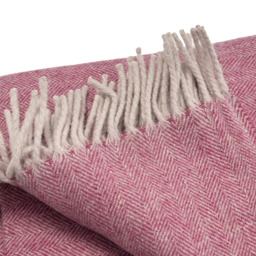 Herringbone Blanket Pink - Heritage Of Scotland - PINK