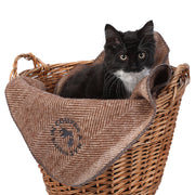 Herringbone Pet Blanket Chestnut Brown - Heritage Of Scotland - CHESTNUT BROWN